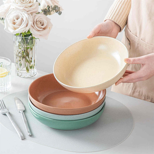 vancasso Sabine Stoneware Pasta Bowls Set Of 4