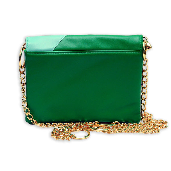 Lightning Bolt Romy Convertible Clutch in Electric Emerald | Betsy Dare