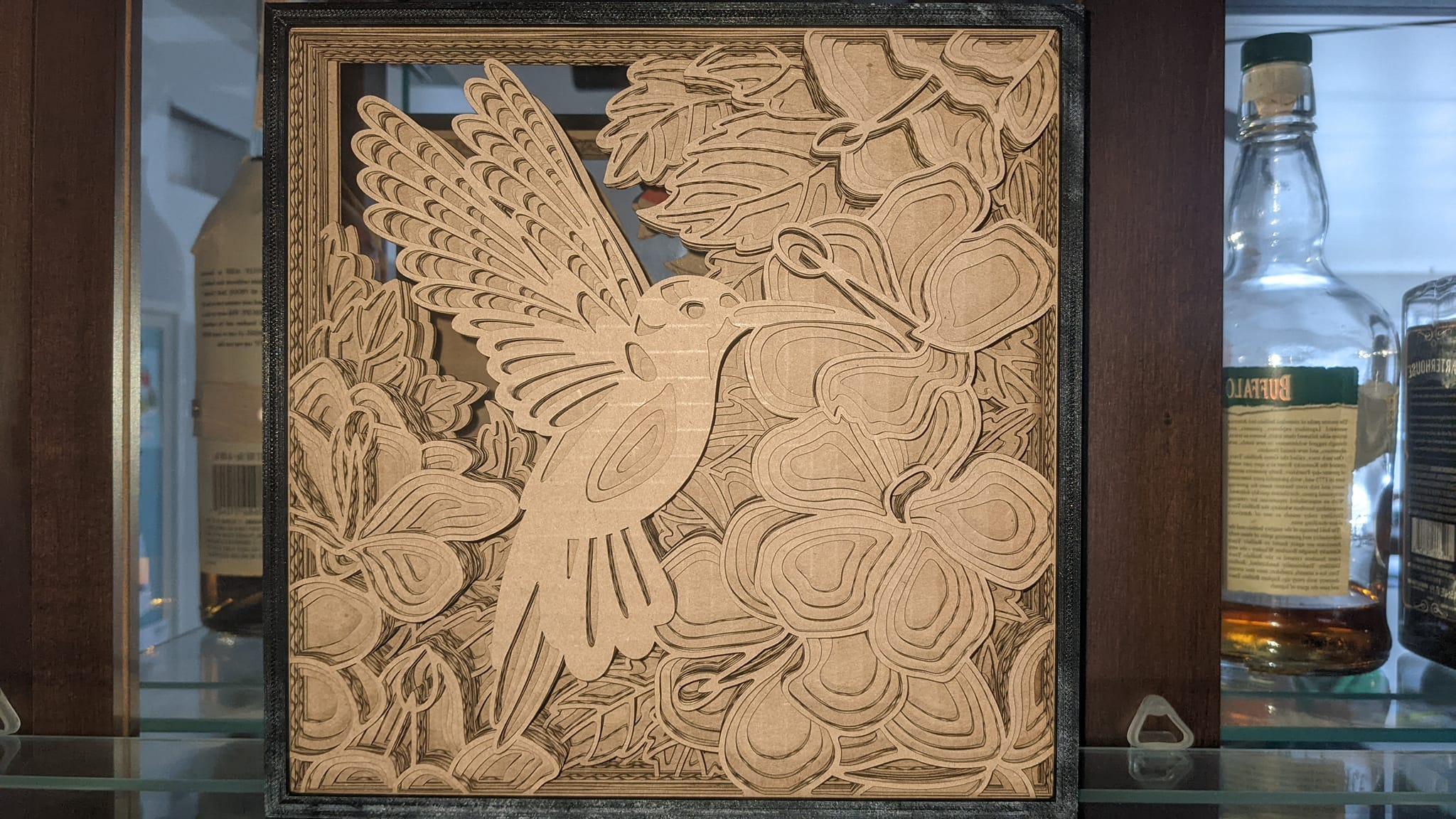 engraved birds and flowers for mother