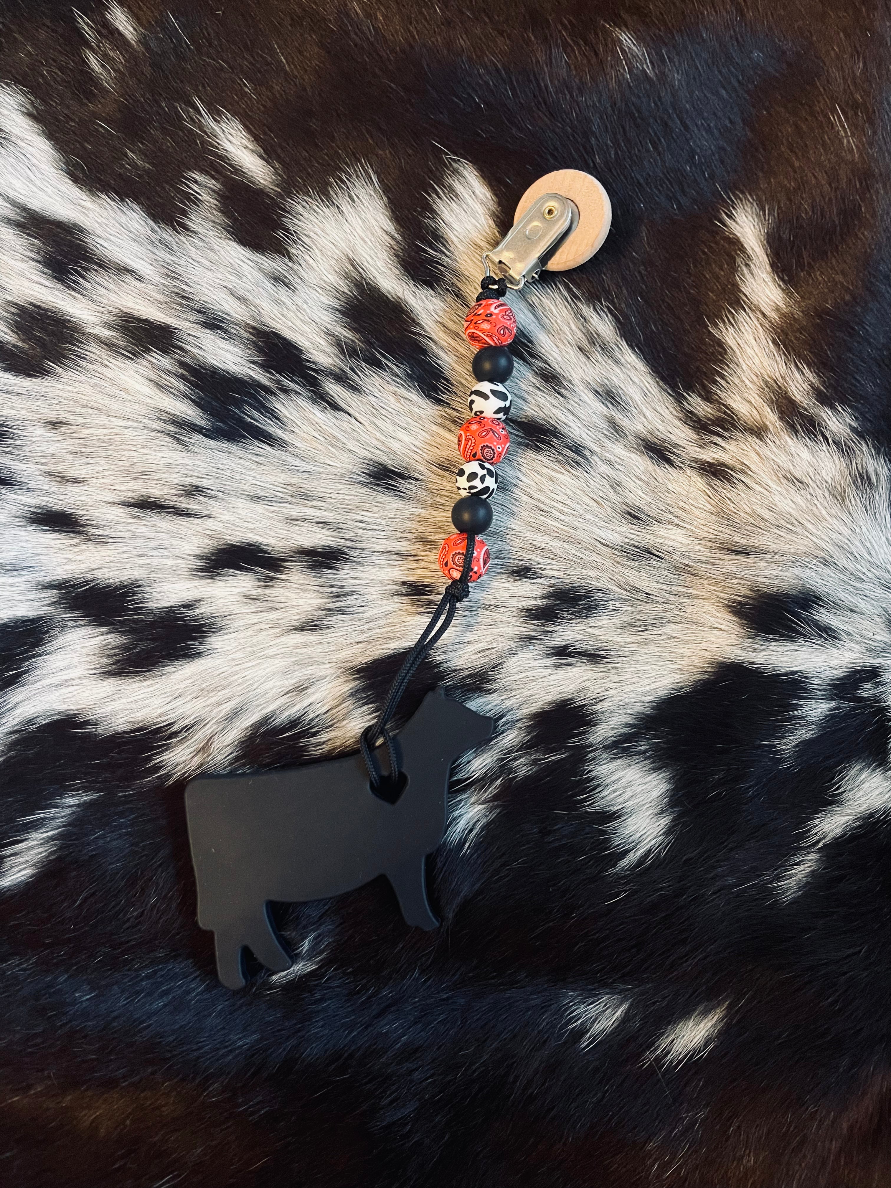 Paisley Cow Teether
