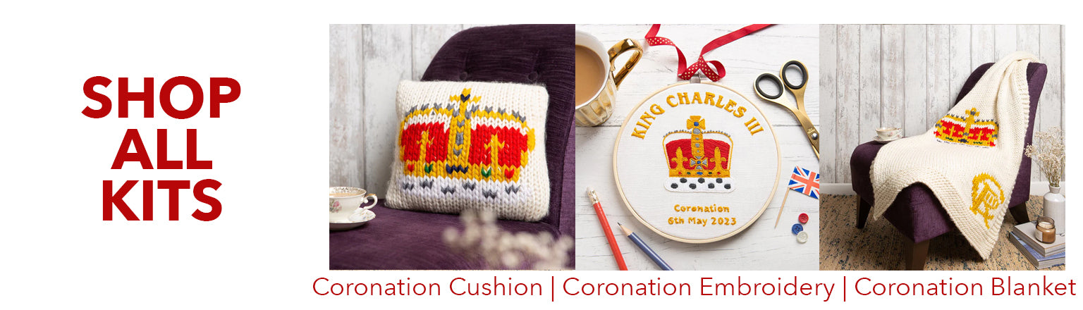 Coronation Knitting Kits + Coronation Embroidery