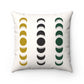 Moon Phase Snake 2-Sided Square Throw Pillow INSERT INCLUDED - Yellow