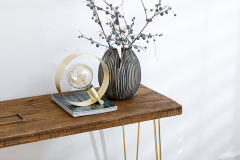 Brass Hoop Table Lamp