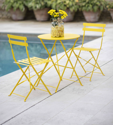 Yellow Metal Bistro Set