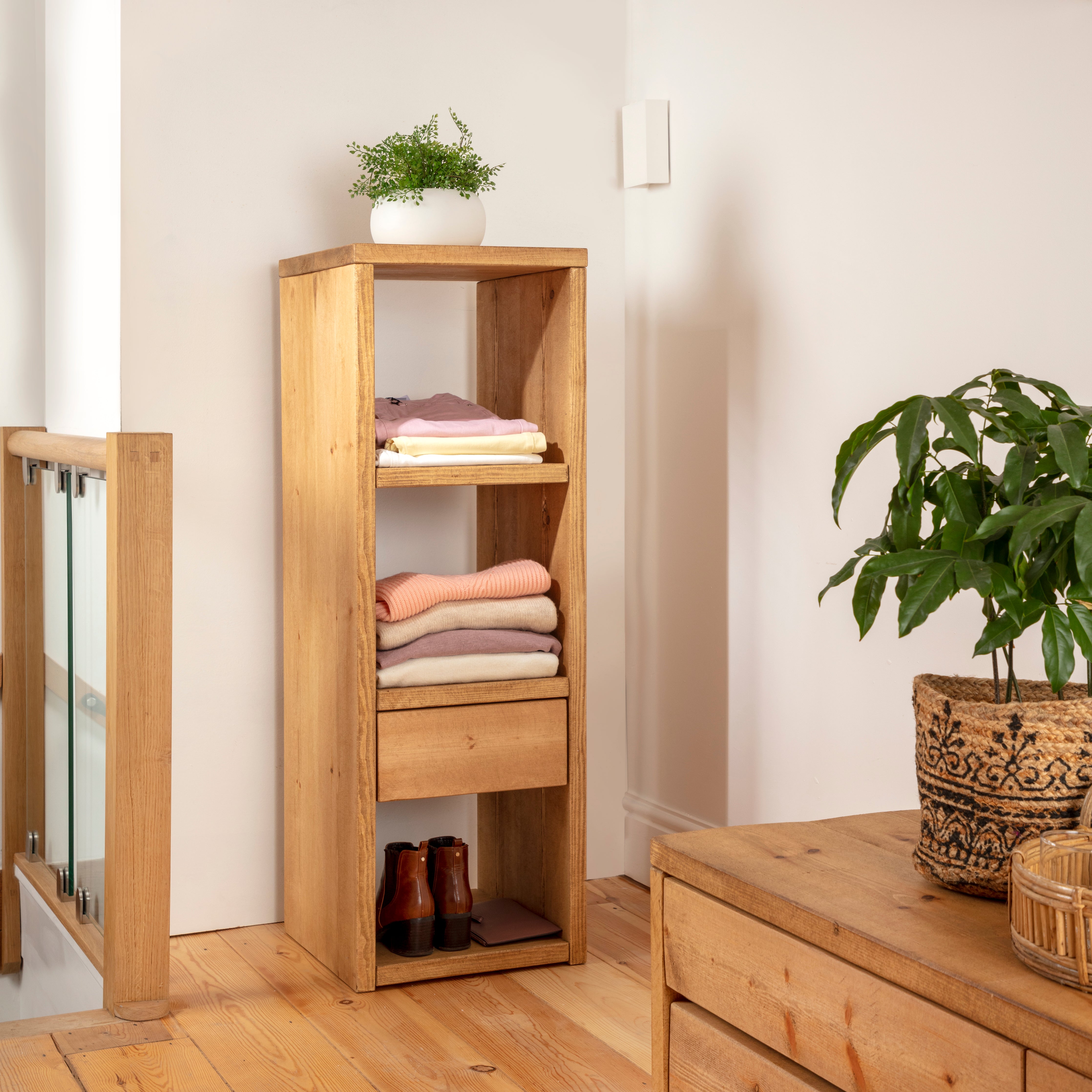 Pandon Small Modular Storage Unit - Teak  - Funky Chunky Furniture