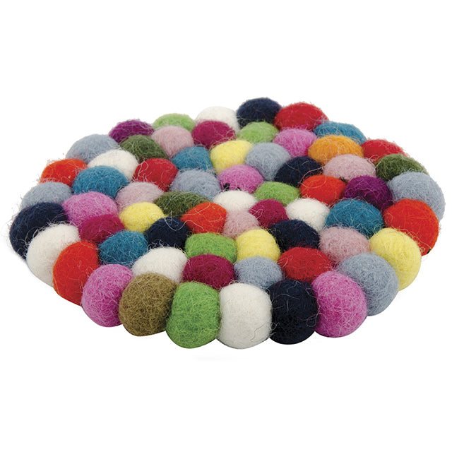 Rainbow Felted Wool Coaster - Outlet - Save 20%  - Funky Chunky Furniture
