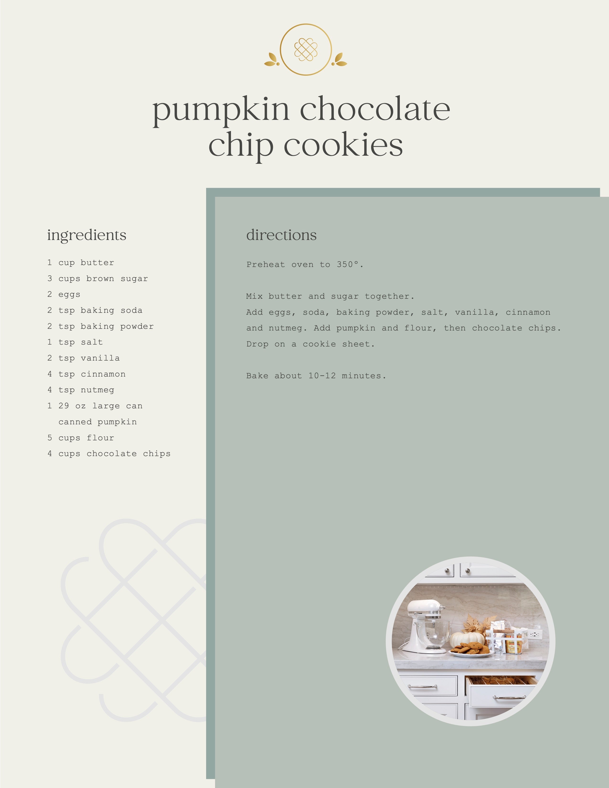 Pumpkin Chocolate Chip Cookie Recipe by Salt by Sabrina