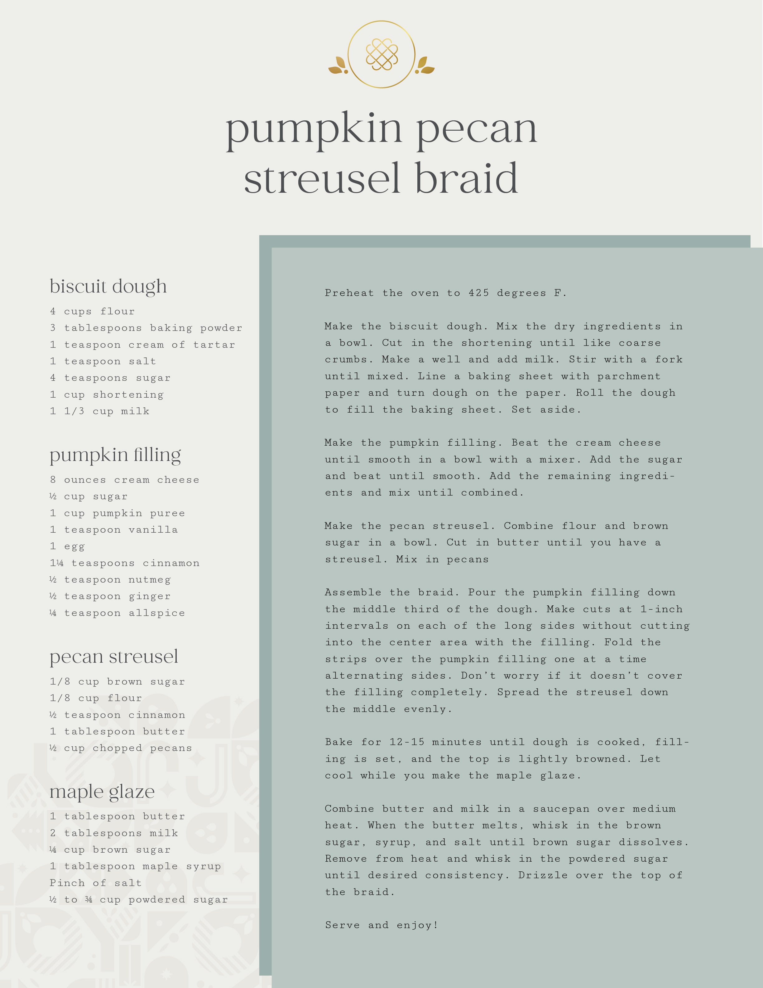 pumpkin Pecan Streusel Braid