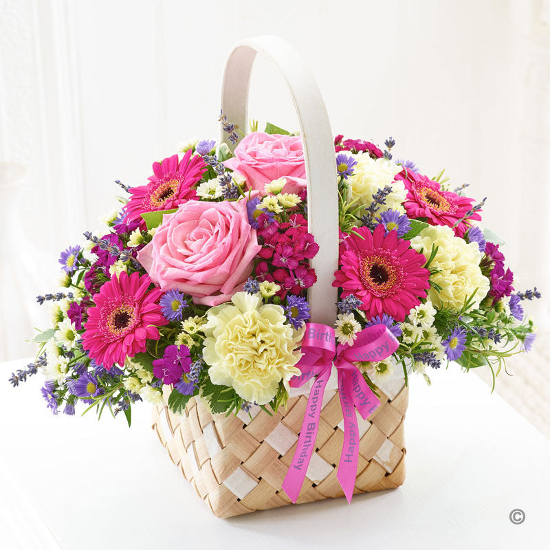 Happy Birthday Summer Basket – Denise's Florist Loughborough