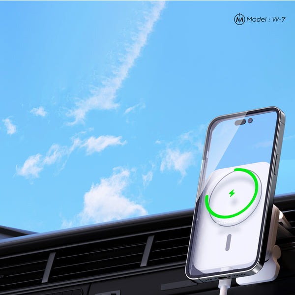 15W MagSafe Car Wireless Charger with Air Vent Clips