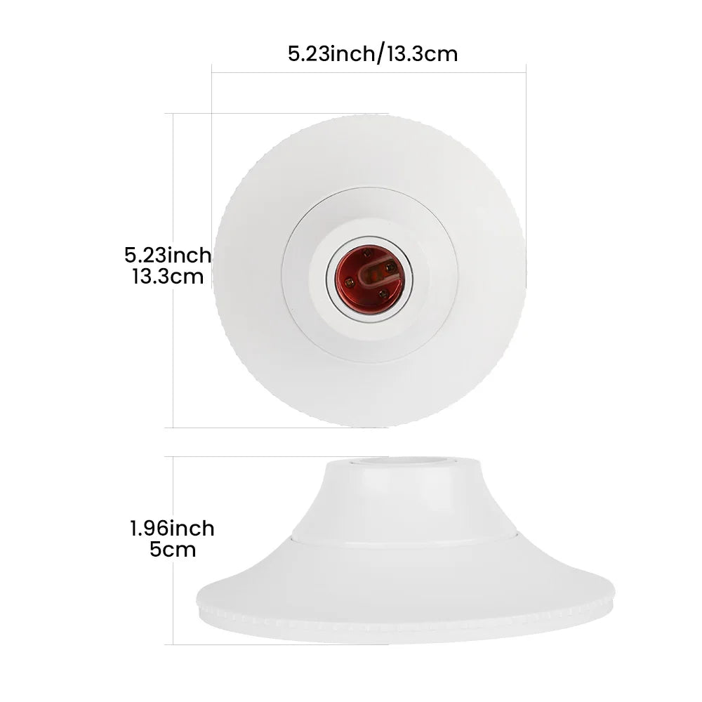 1/2/4 Pack Lamp Bulb Pendant Holder, E26/E27 Socket, Textured Round Fixed Base Bracket, 220V/240V Lighting Fixture Component