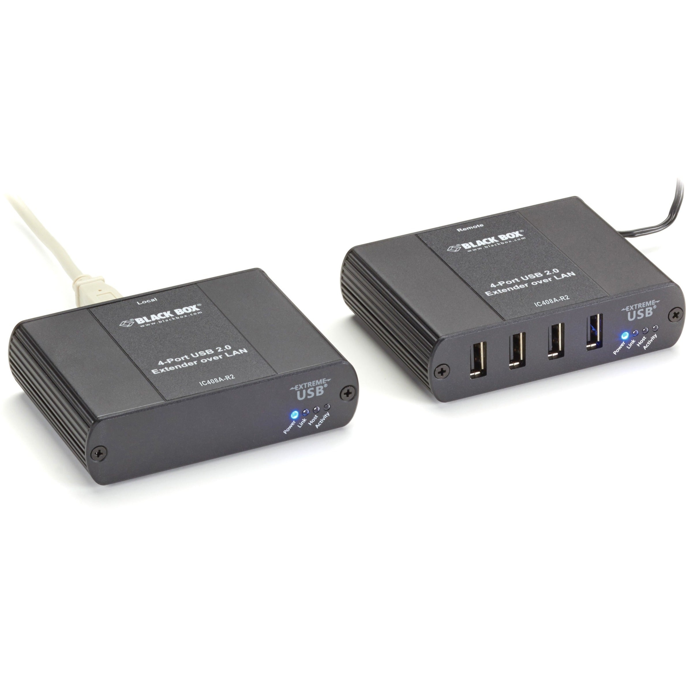 Black Box IC280A-R2 USB 2.0 Extender - CAT5, 1-Port, Extend USB