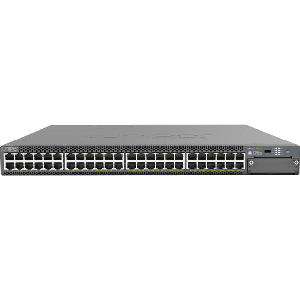 Juniper Networks EX Series EX4100-24P - Switch - L3 - managed - 24 x  10/100/1000Base-T + 4 x 10 Gigabit (uplink) + 4 x 10 Gigabit (uplink /  stacking) - rack-mountable 