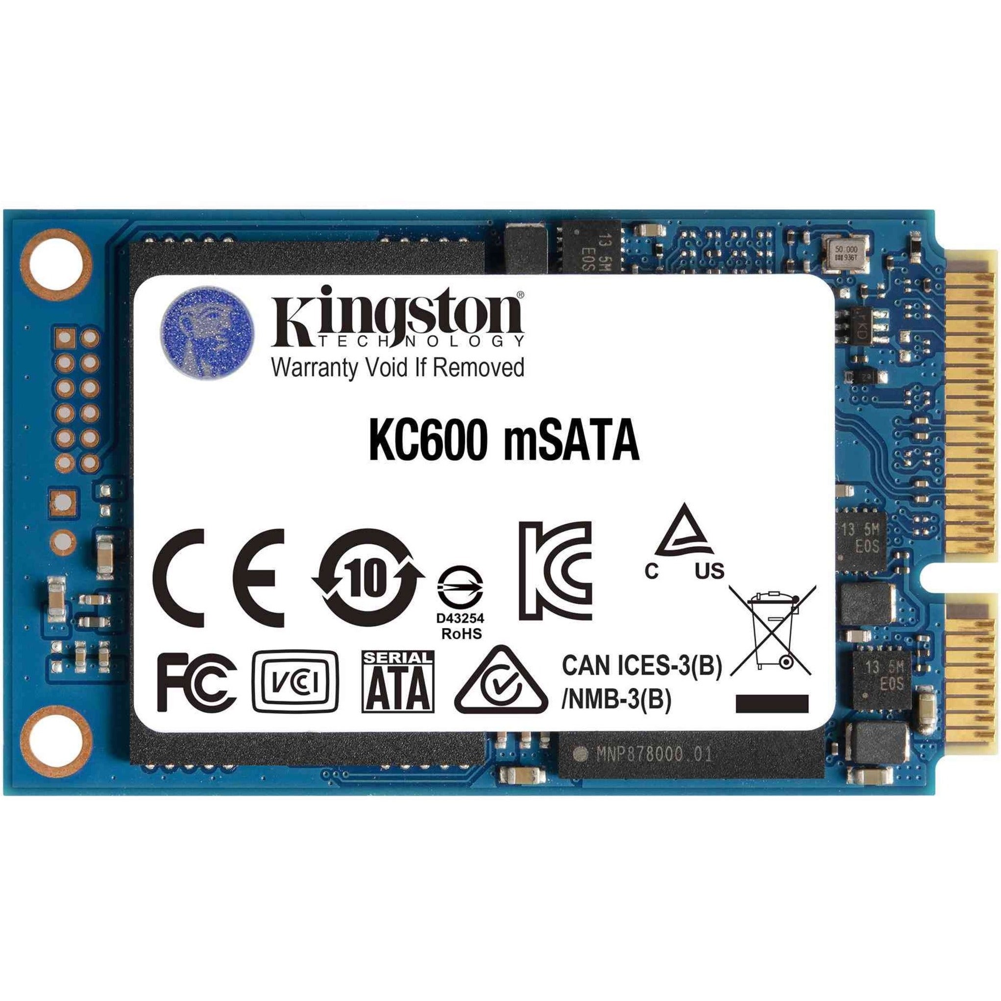 Kingston KC600 256 GB Solid State Drive - mSATA Internal - SATA