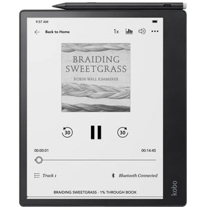 Kobo Sage eReader Bundle with Black PowerCover and AC Adapter, 8 HD