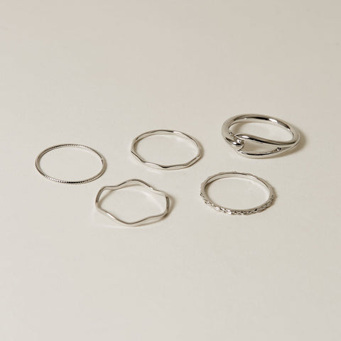 Deformed Narrow Rings 5 set