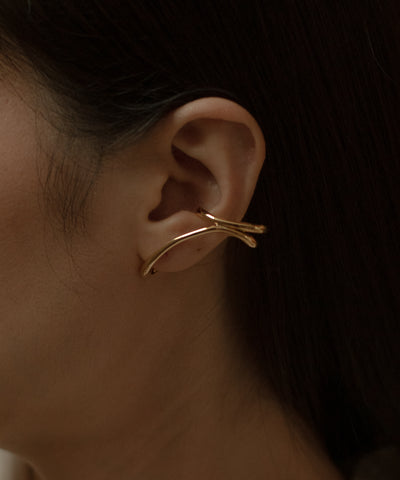 Double Nuance Line Ear Cuff