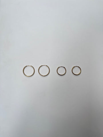 Hinged Thin Hoop Pierce［Stainless］