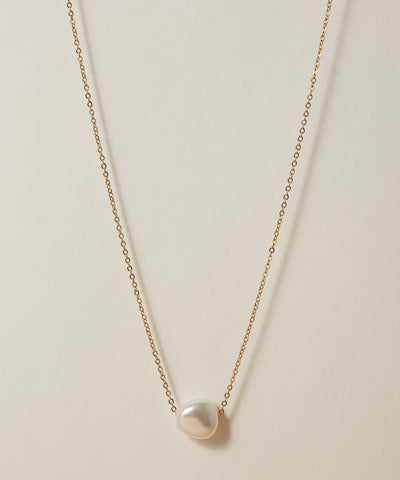 Single Baroque Pearl Necklace［Stainless］