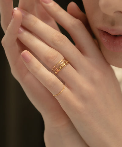 Thin Rope Ring 5 set