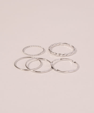 Thin-Rope-Ring-5-set