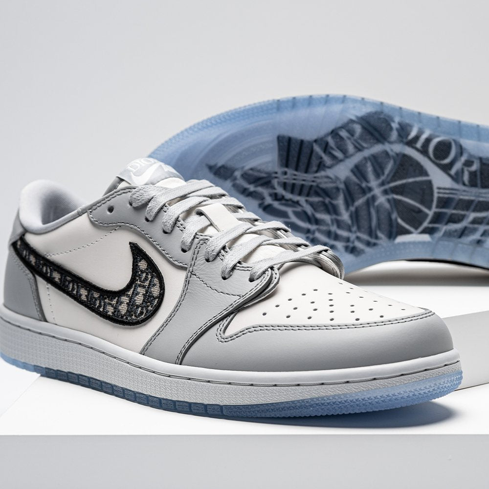DIOR Nike Air Jordan 1 Retro Low Grey 2020 Sneakers Shoes from