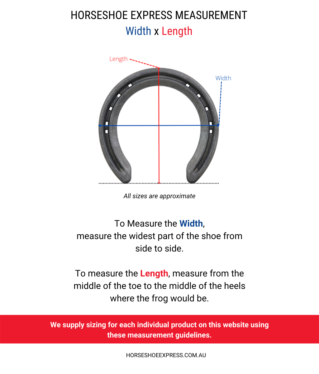 Horseshoe Express Size Guide