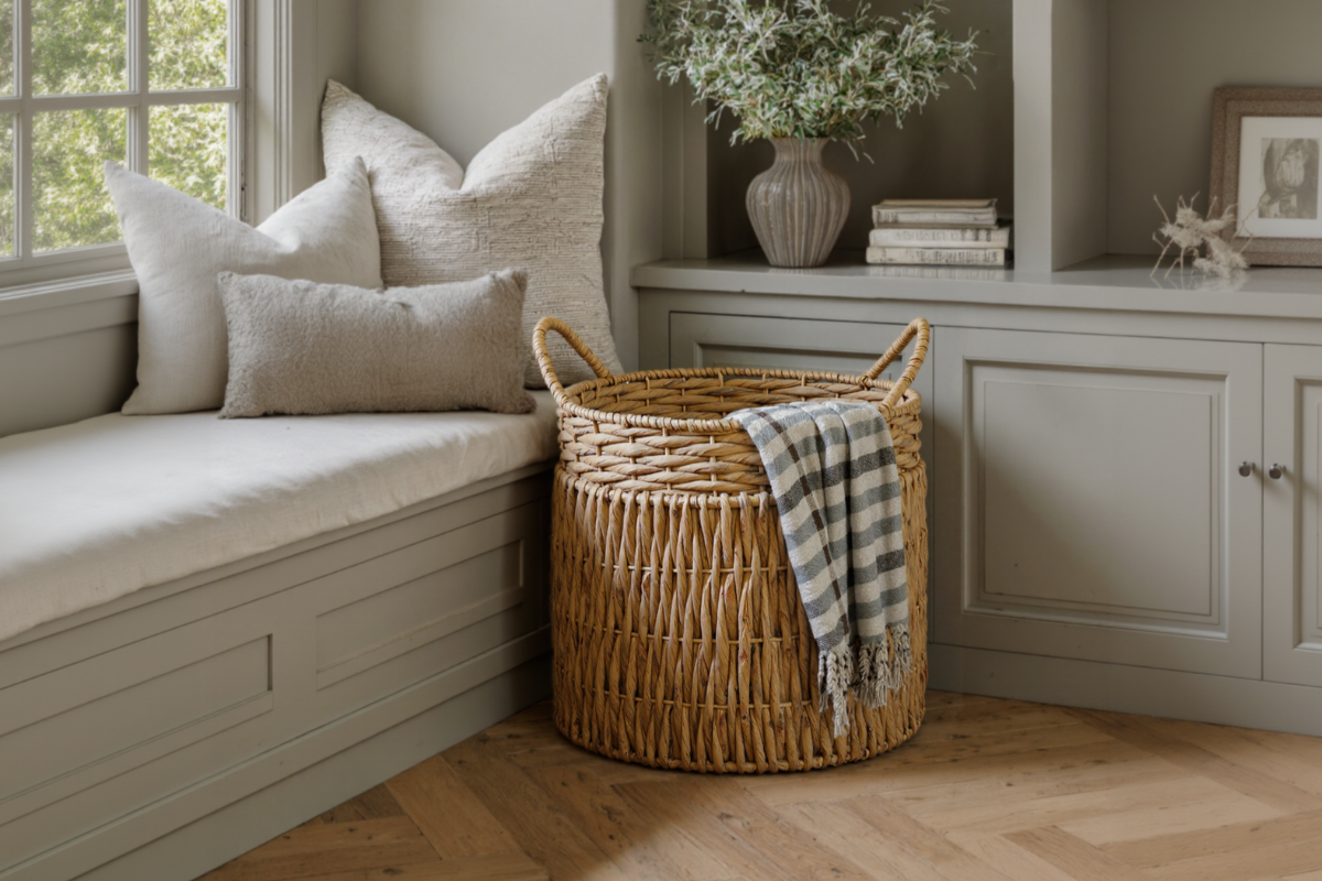 How to Fold a Blanket Into a Basket