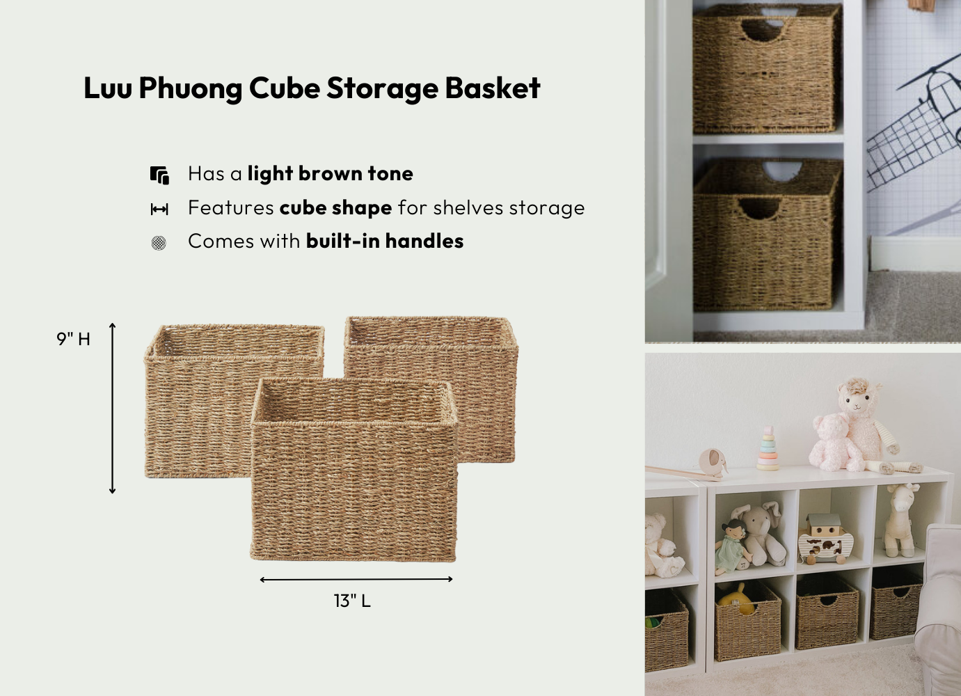 Luu Phuong cube storage basket