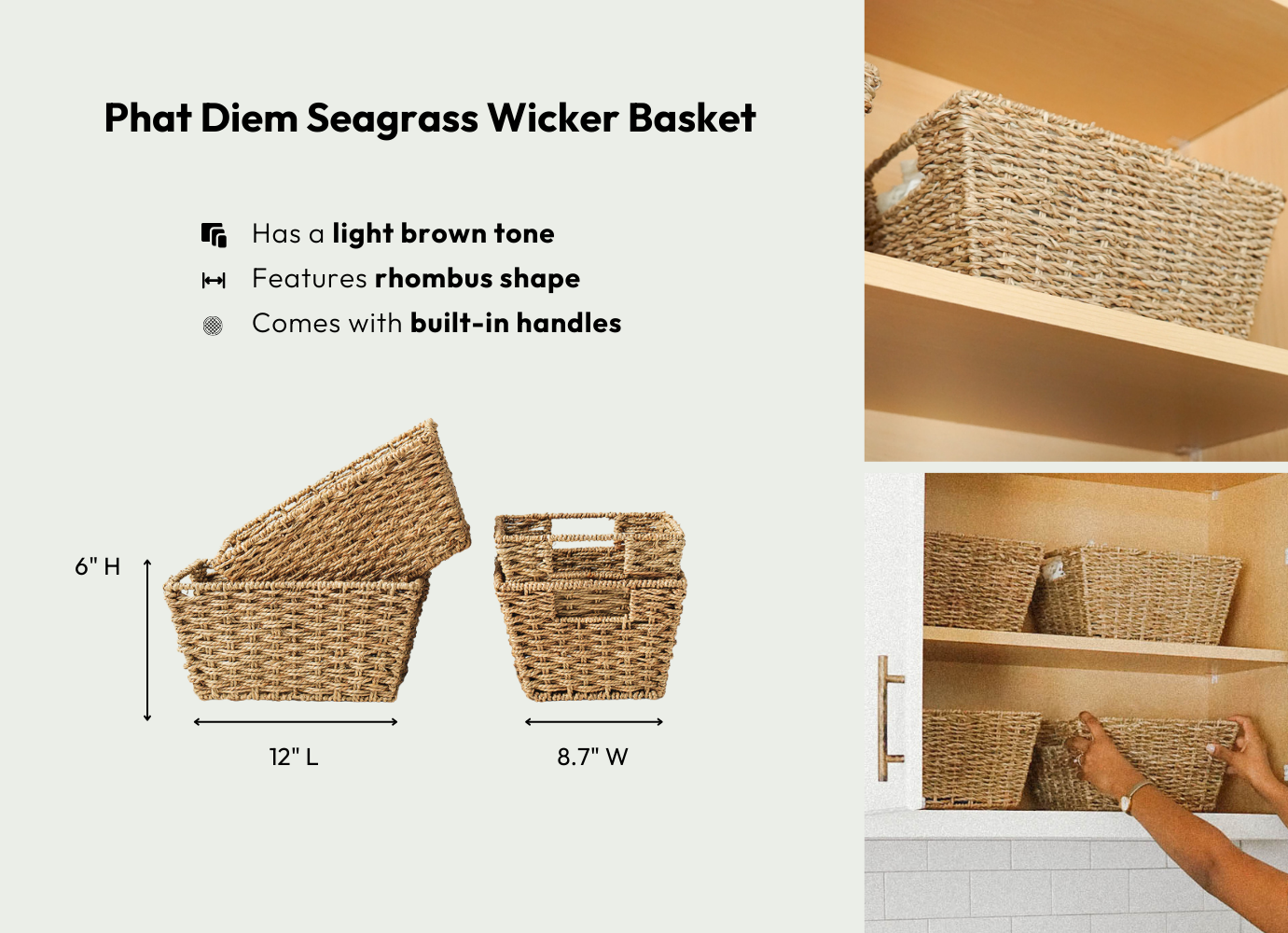 Phat Diem seagrass wicker basket