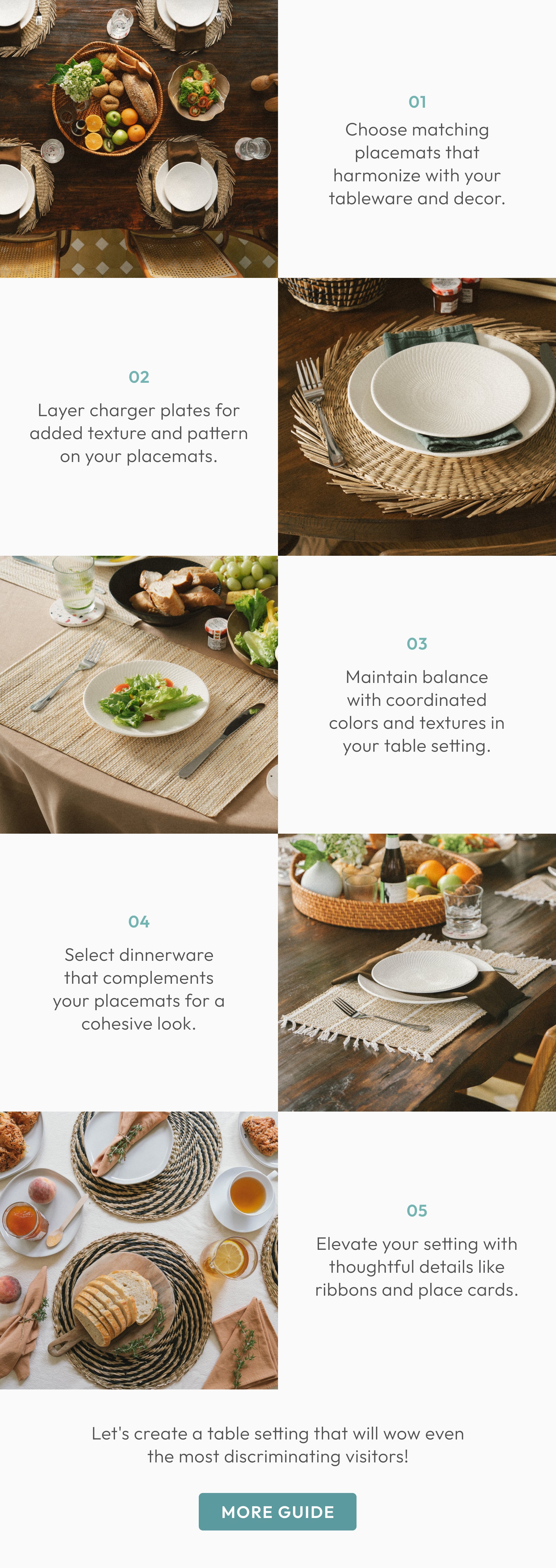 How to style woven placemats
