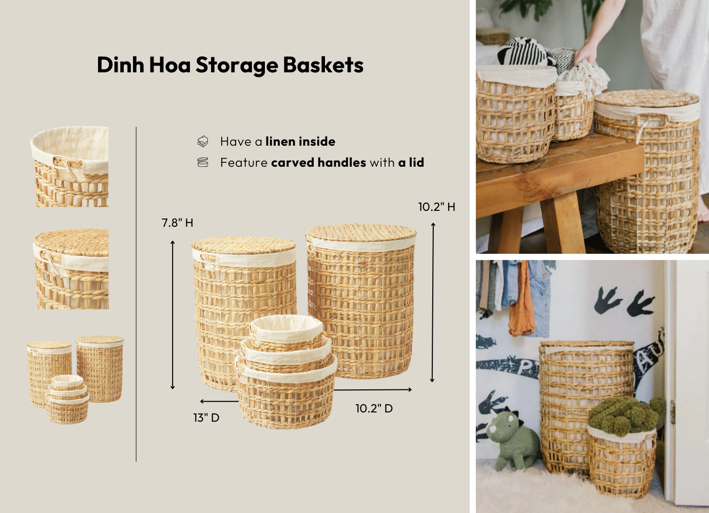 extra large organizers with Dinh Hoa basket