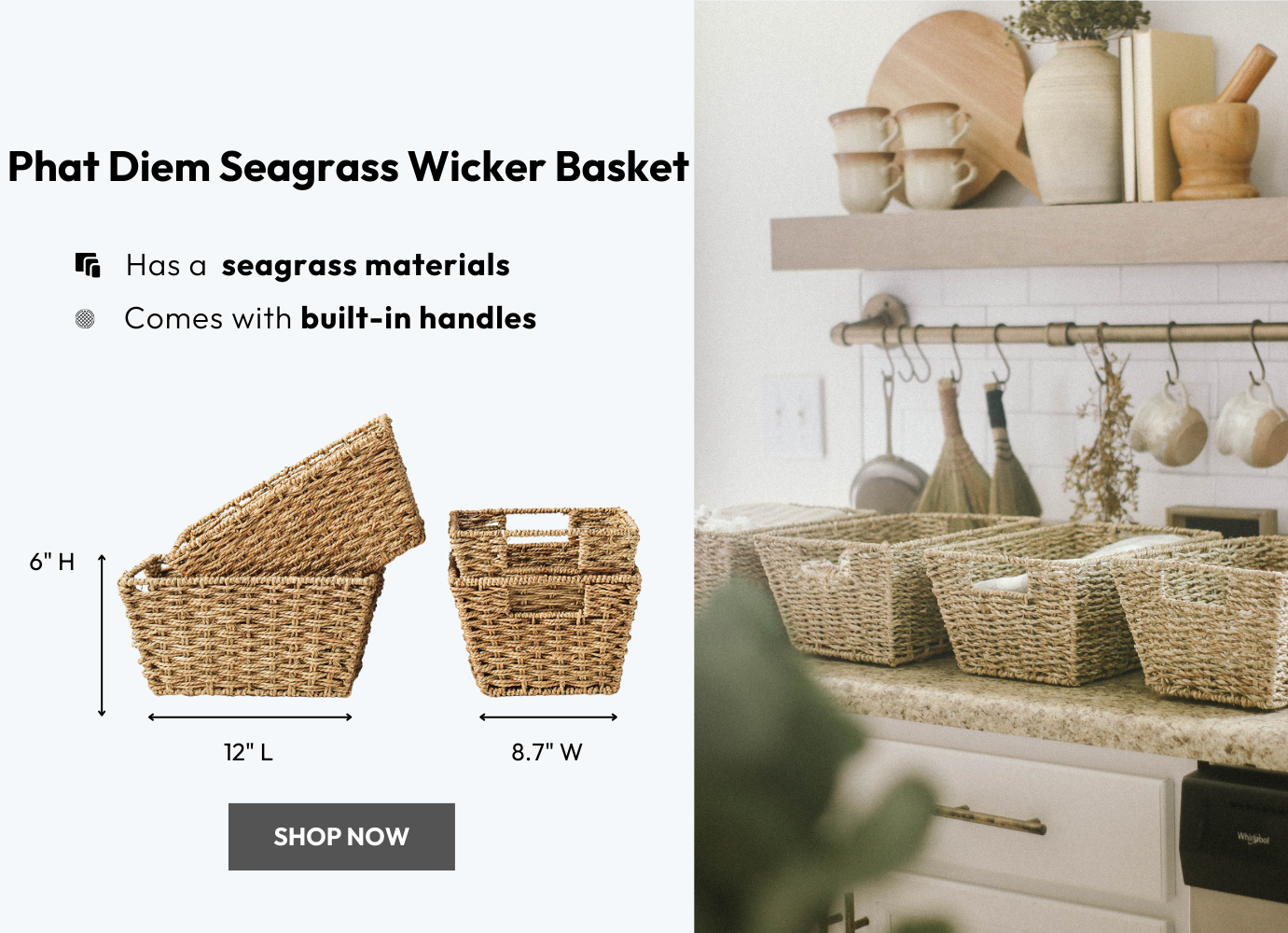 Phat Diem seagrass wicker basket
