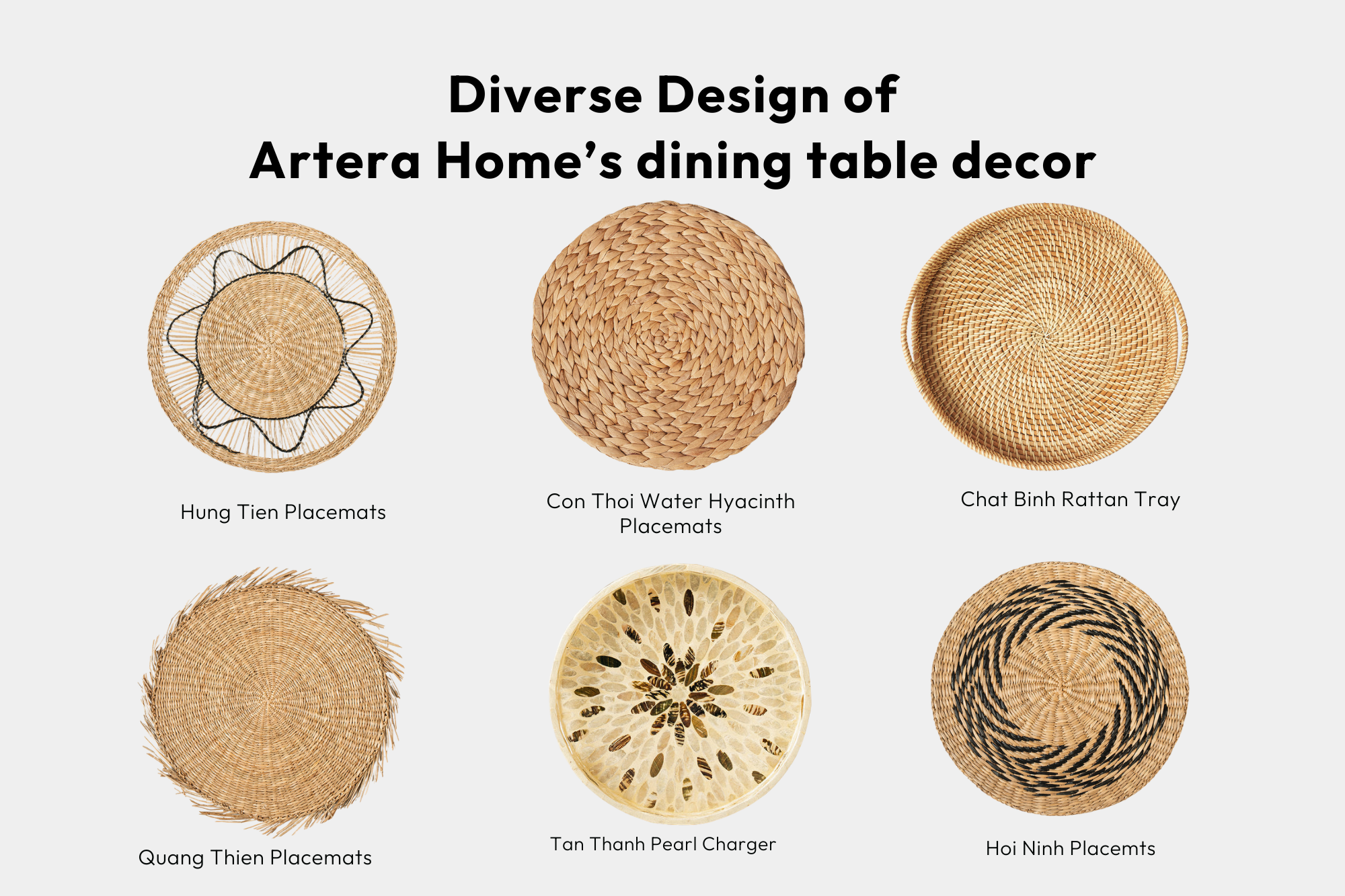 Wholesale dining table decor from Artera Home