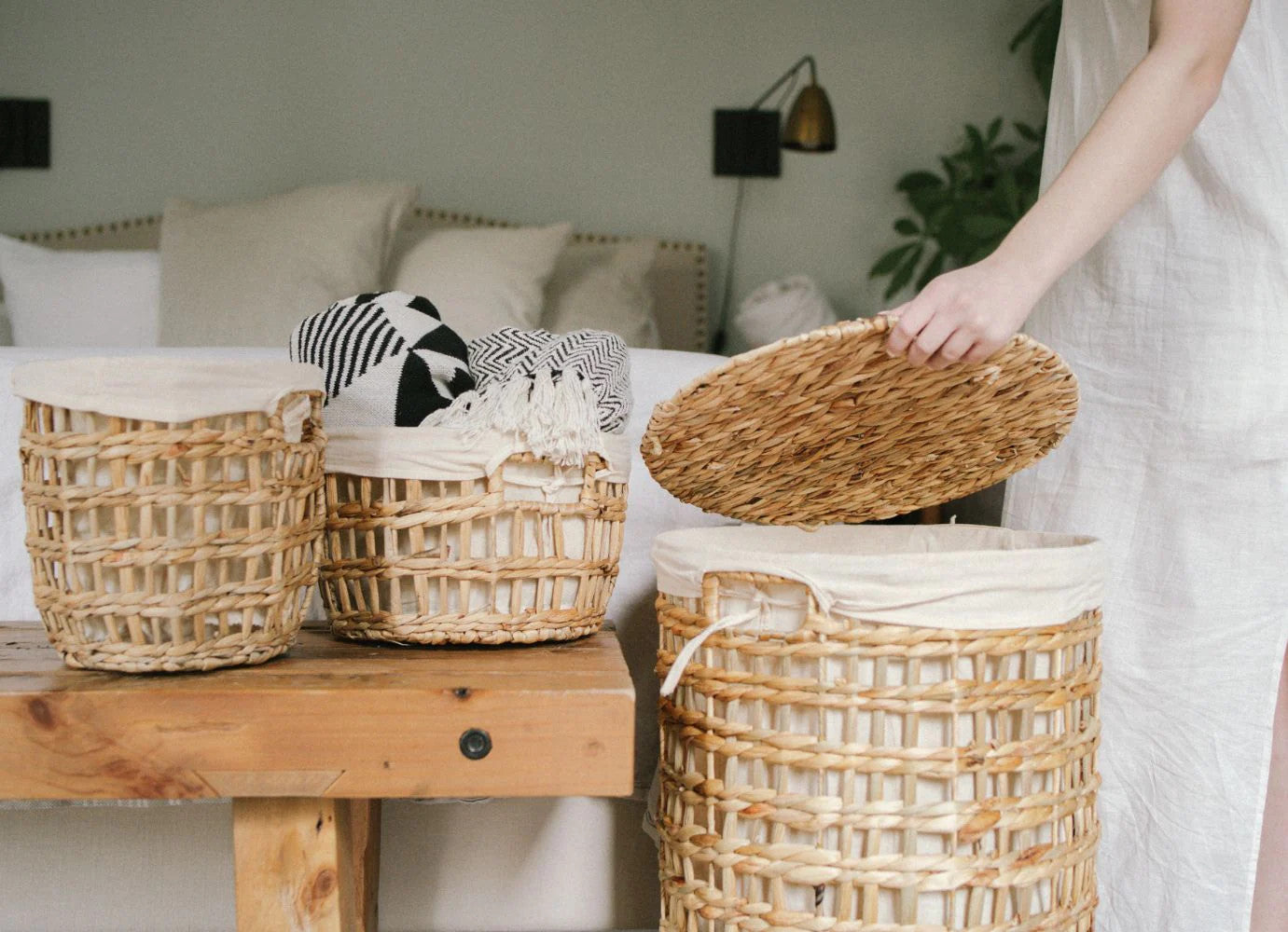Dinh Hoa wicker baskets for laundry