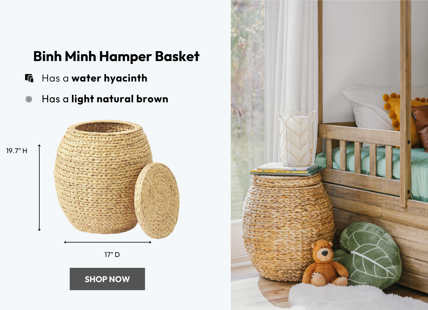 Binh Minh woven baskets for storage