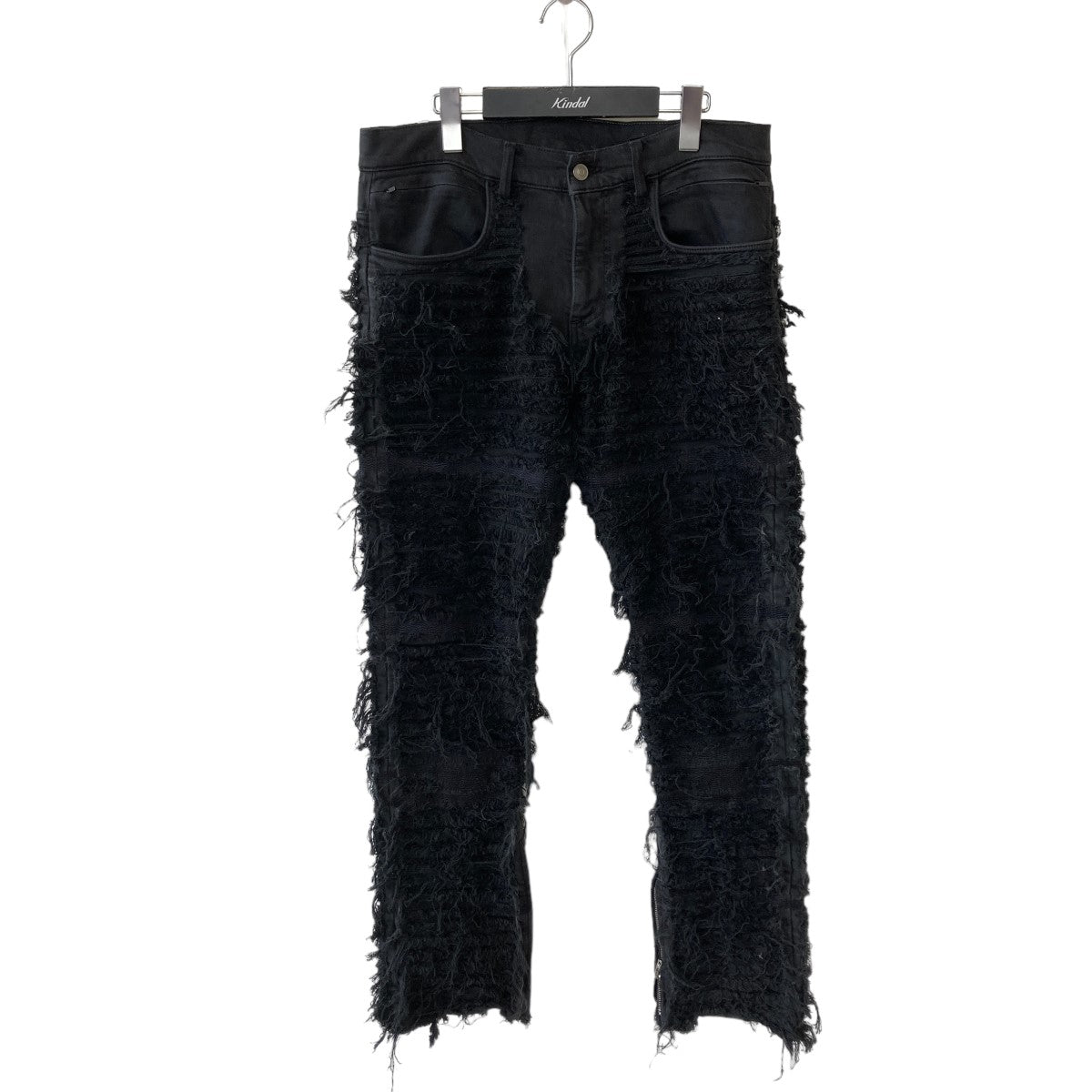 X BLACKMEANS DISTRESSED STRAIGHT-LEG JEANS