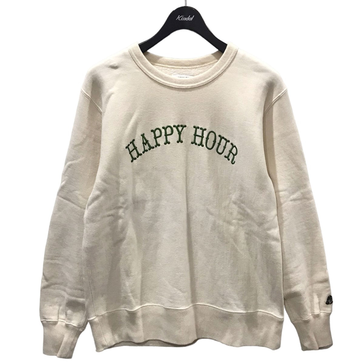 刺繍スウェットトレーナー HAPPY HOUR COLLEGE LOGO SWEAT SHIRT ハッピーアワー カレッジロゴスウェットシャツ