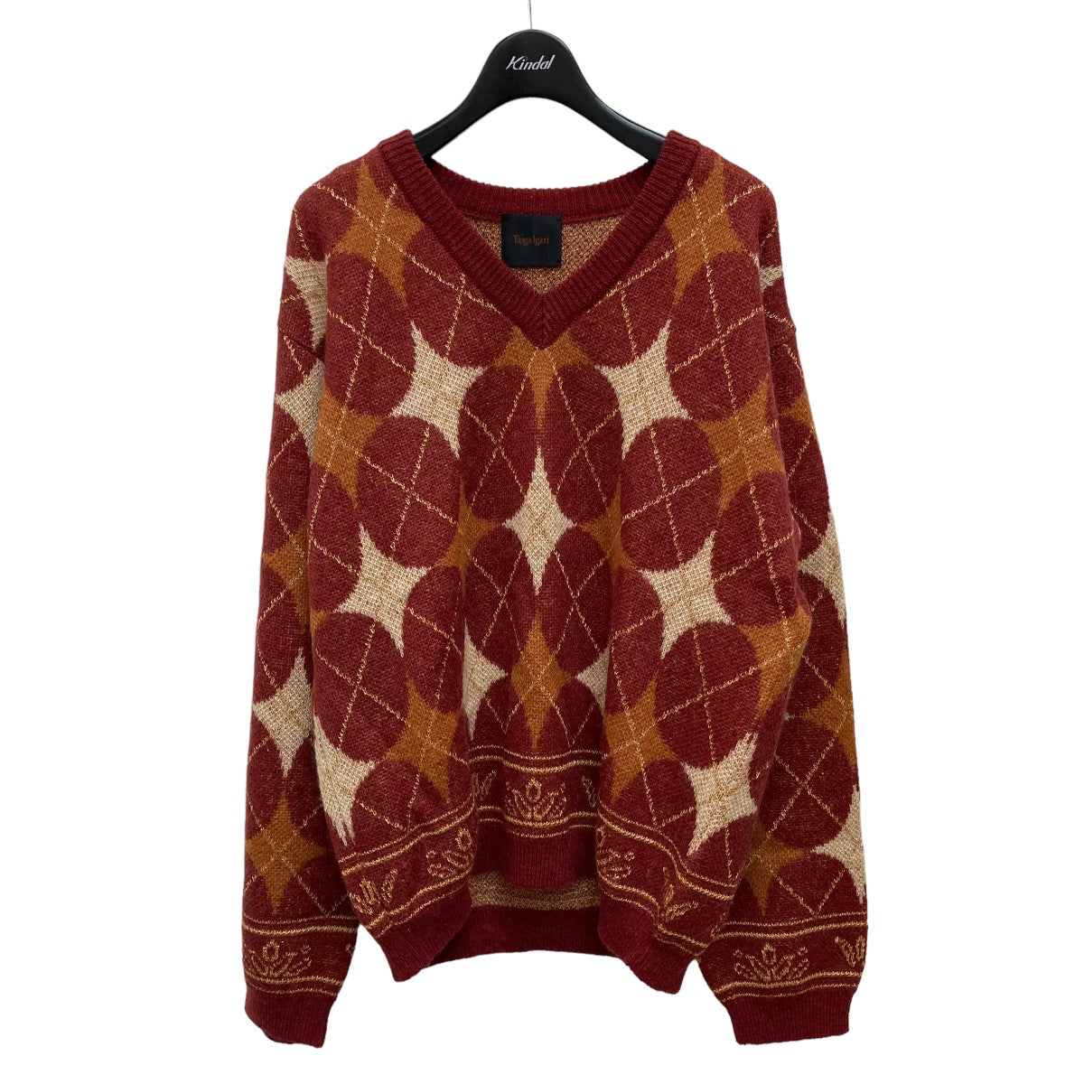 22AW Diamond V-neck Sweater ニット TI3006