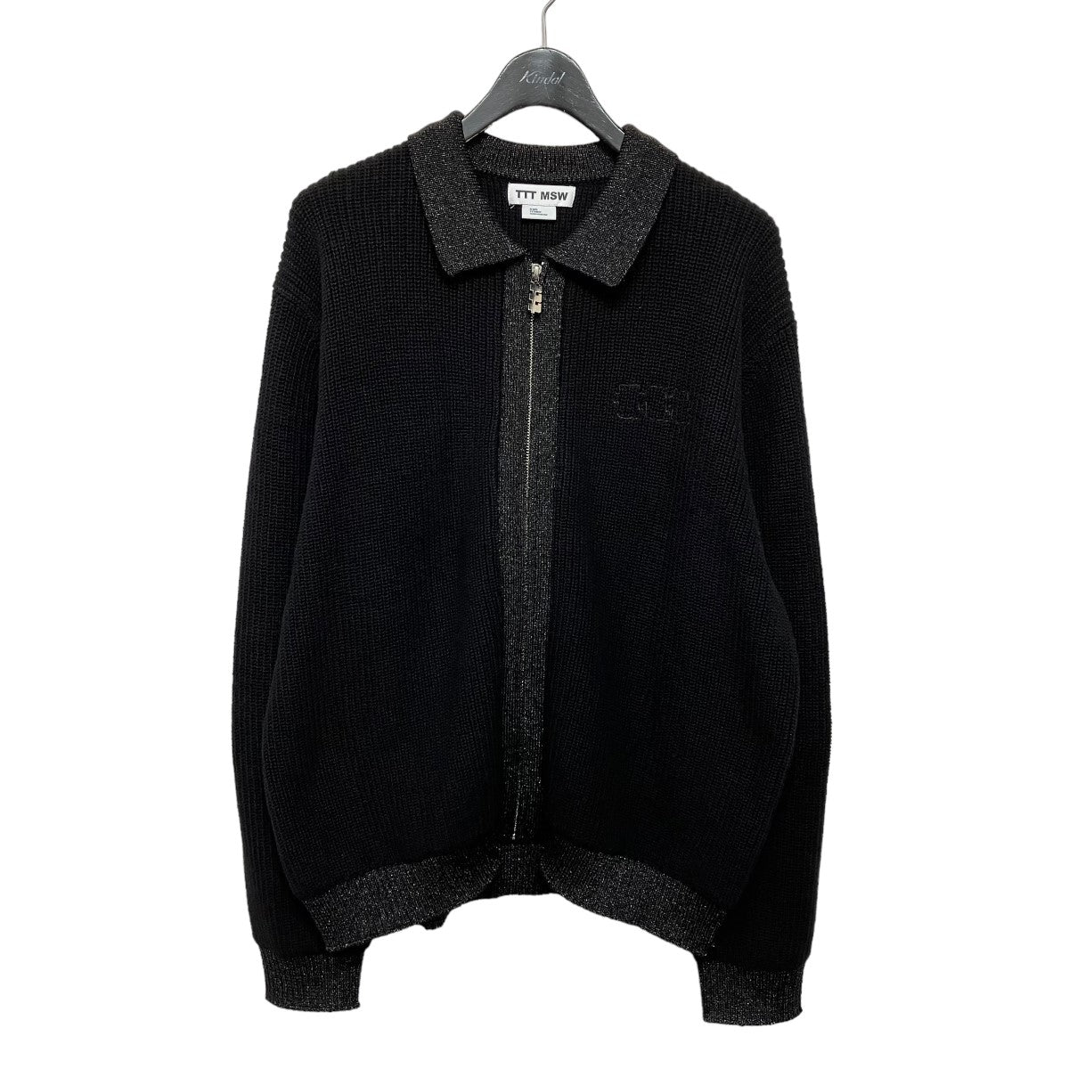 24SSLame zip up cardiganニットカーディガンTTT-2024SS-KT02