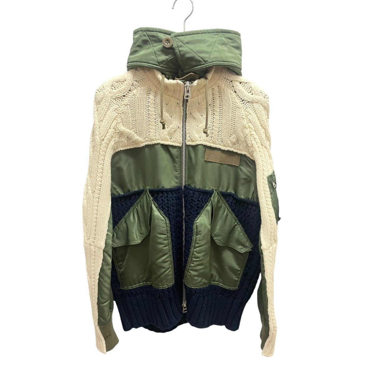 CABLE KNIT MA-1 JACKET