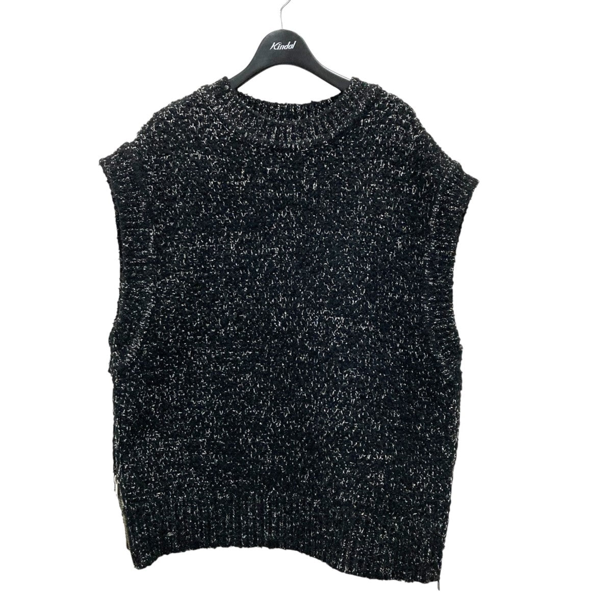 SIDE ZIP TWEED KNIT VESTニットベスト15106-2032