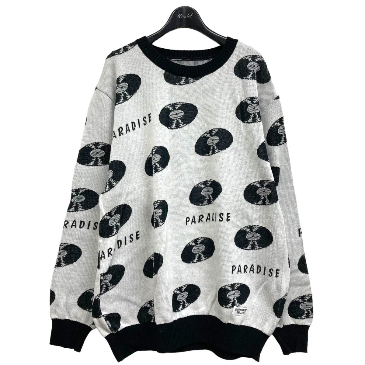 RECORDS JACQUARD KNIT SWEATERニット