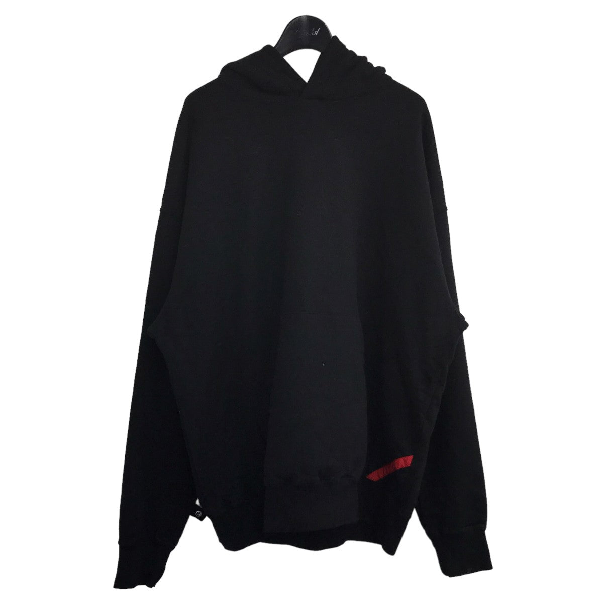 BOBBLE HOODIE DYE BLACKポンポン付きパーカーPD-232-CS-011