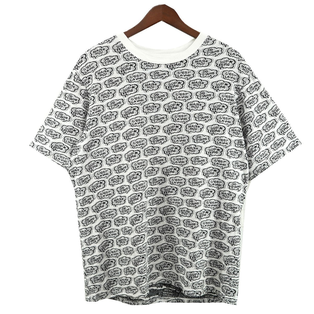 22SS Word Bubble Jacquard S／S Top ロゴ 総柄 Tシャツ