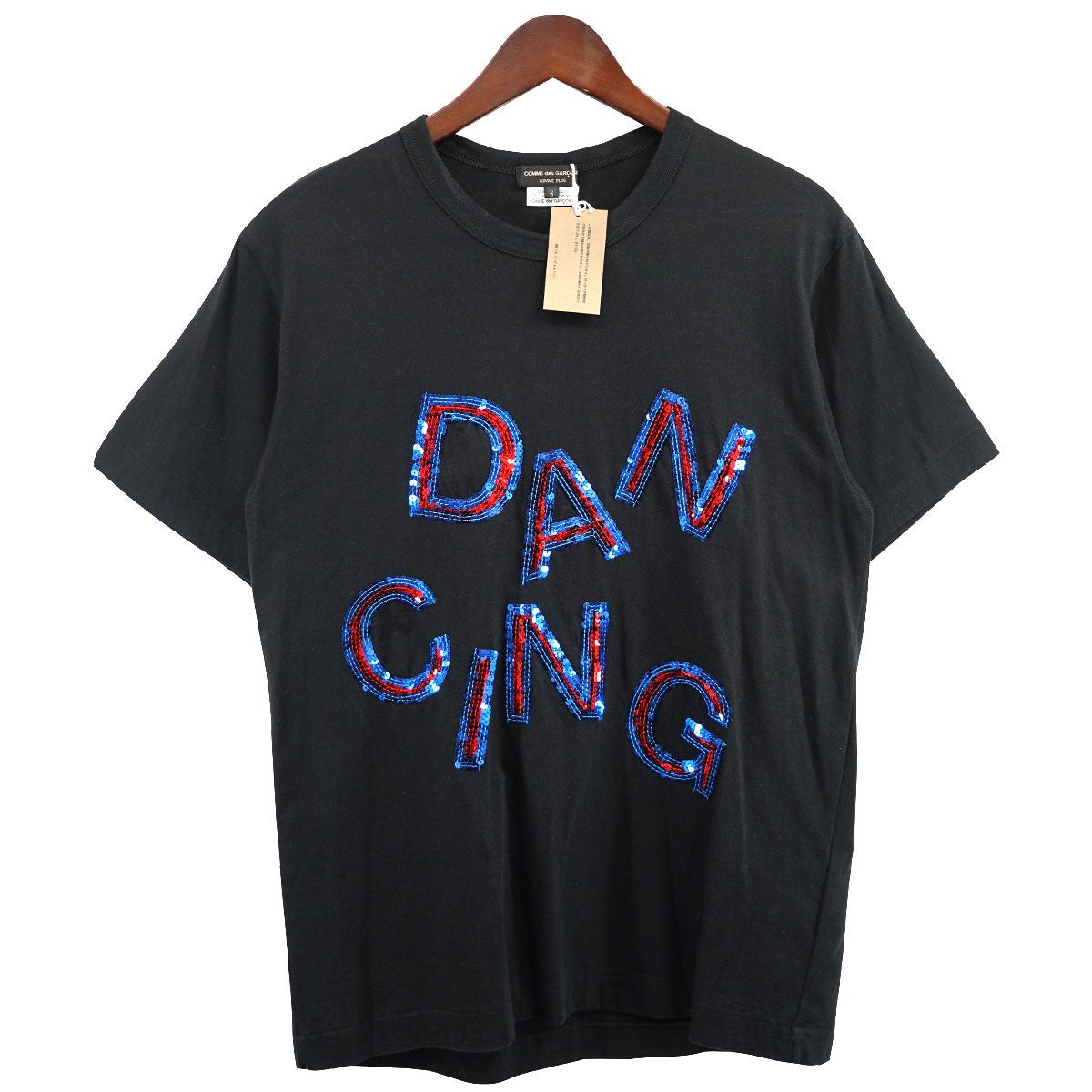 スパンコール シークイン DANCING ロゴ Tシャツ