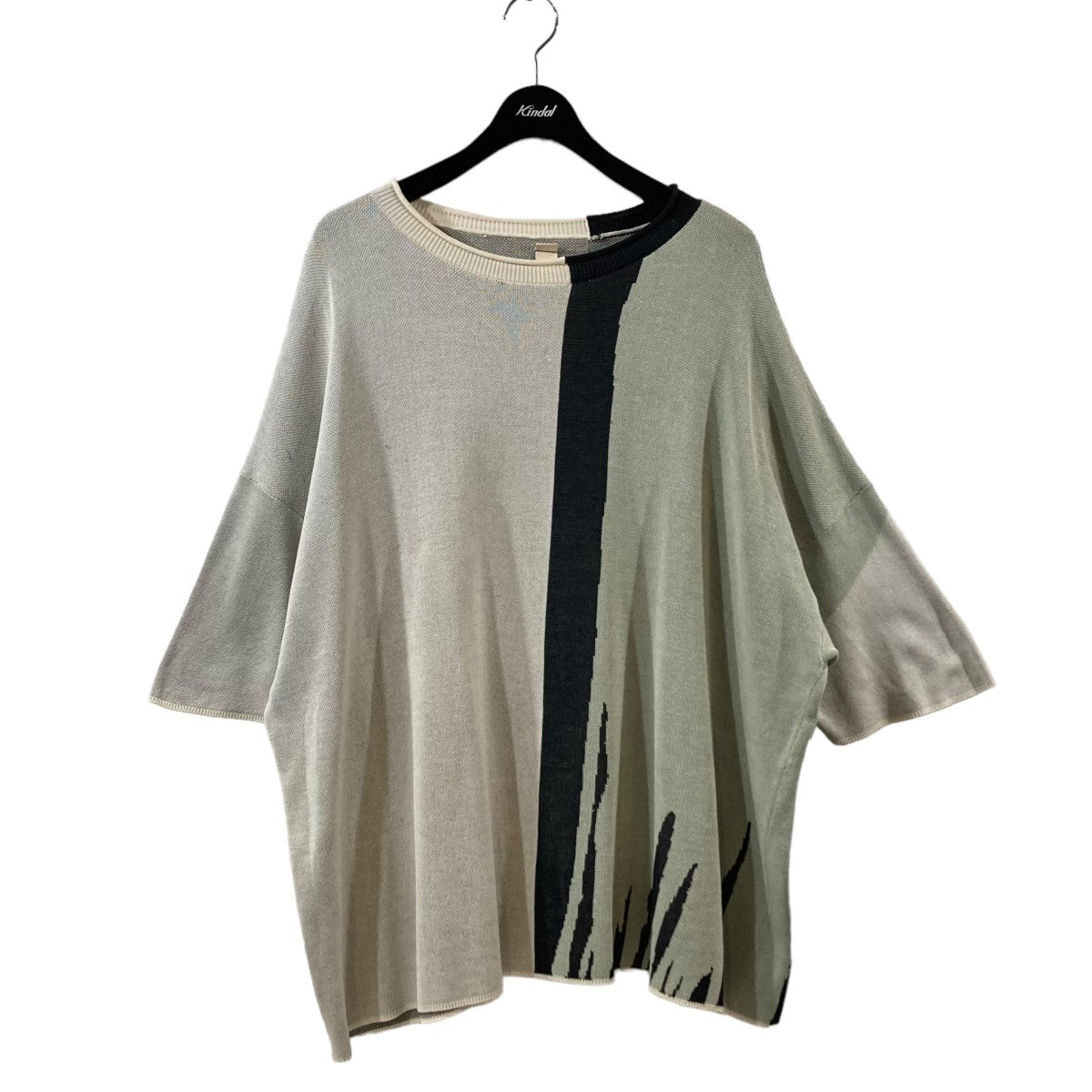 ABSTRACT KNIT TEE ジャガード半袖ニットTシャツ 2201SK57