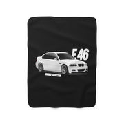 E46 Icon - Sherpa Fleece BMW Blanket - Home Decor - BMW Clothing