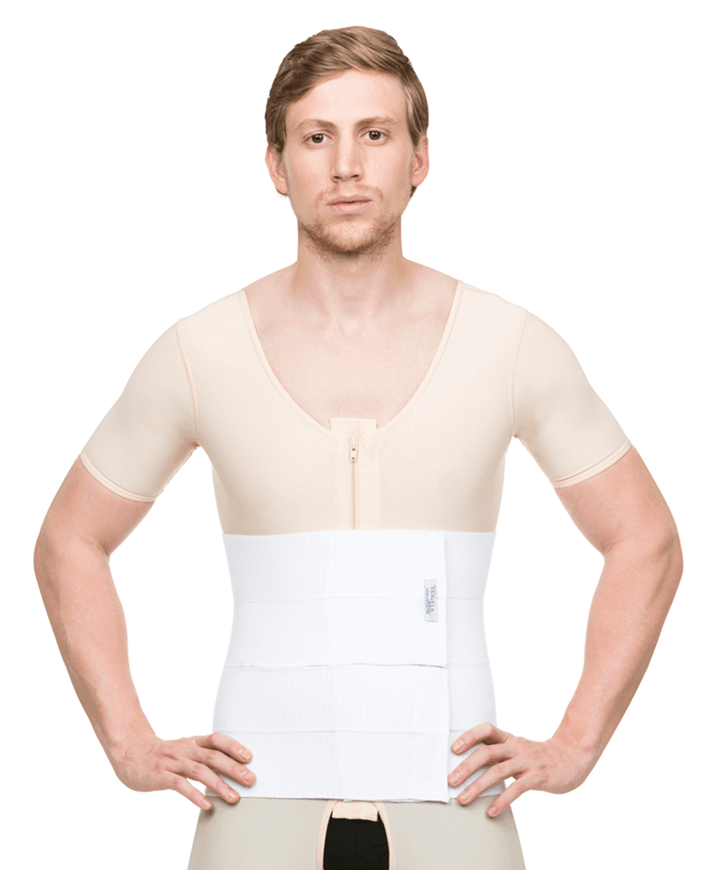High Waist Abdominal Below Knee Compression Girdle with Separating Zipper  (GR05-SZ) (XS, Beige) at  Women's Clothing store