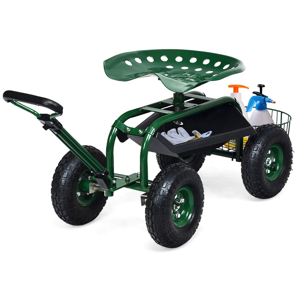 Garden Hose Reel Cart 4-Wheel Lawn Watering Outdoor Heavy Duty Yard Wa –  Giantexus